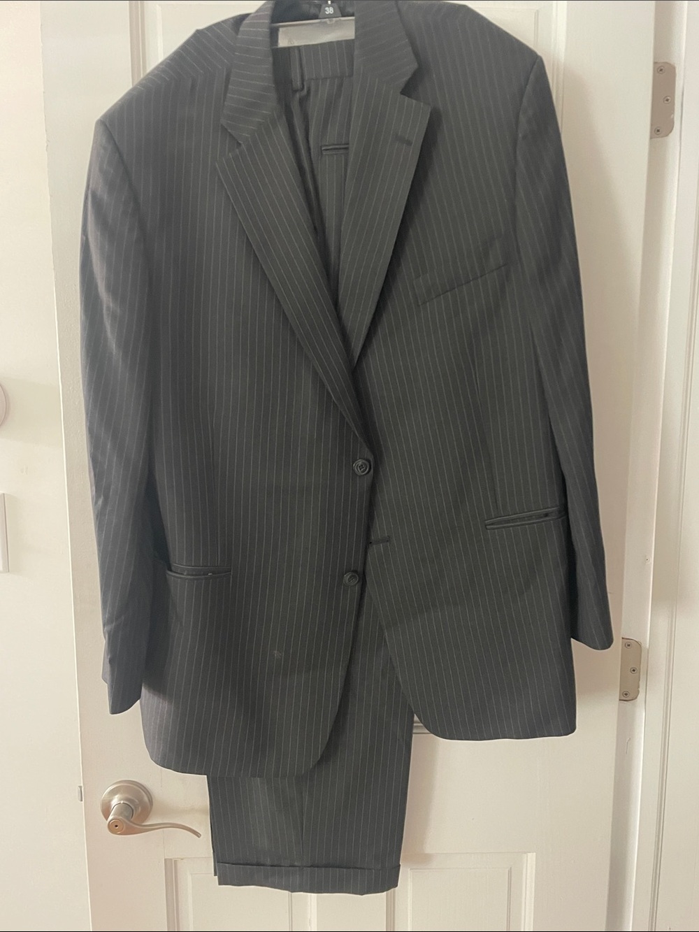 Haggar Charcoal Pinstripe Two-Piece Suit